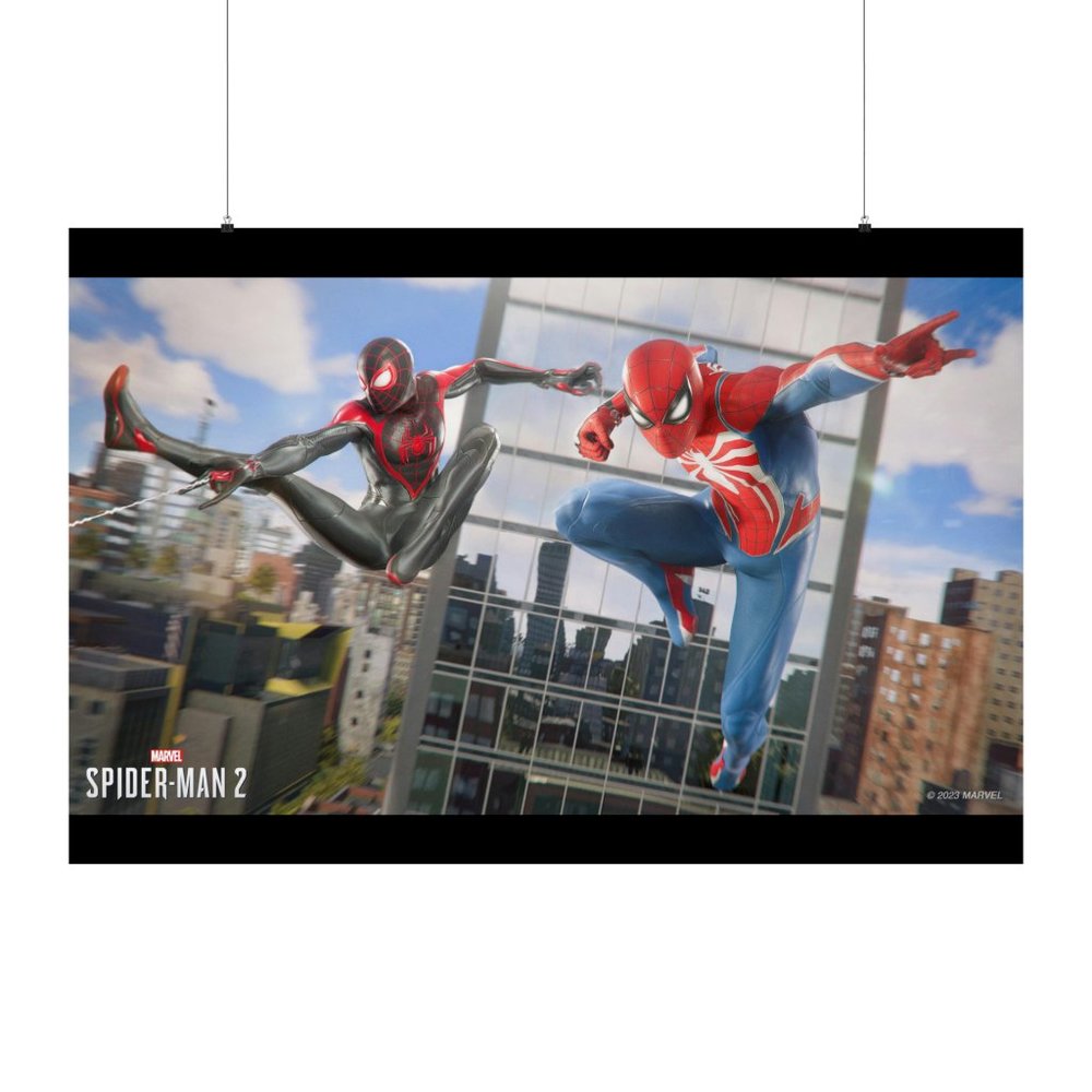 Insomniac Games Marvel's Spider-Man 2 Video Game Poster 54" x 36"